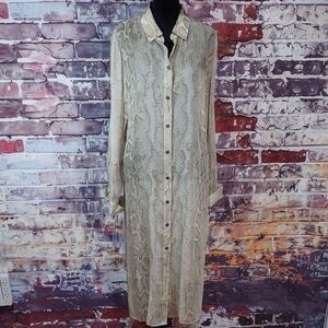 Elie Tahari Semi-sheer Silk Chiffon Duster